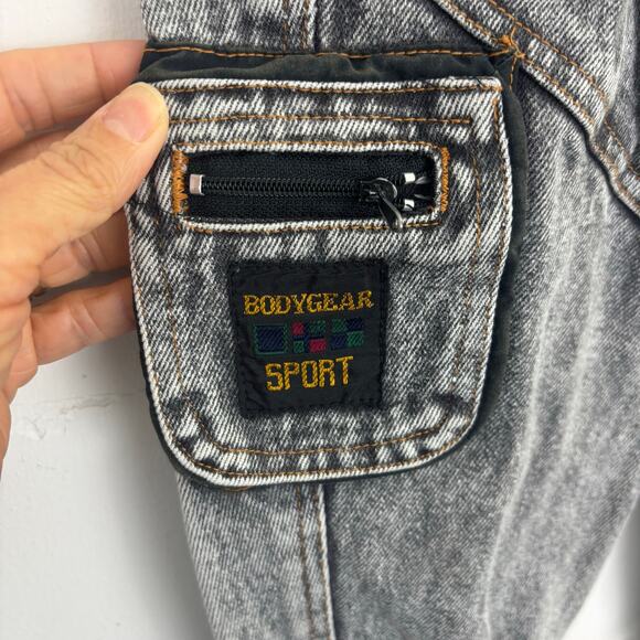 90's vintage cargo jeans boys 2T charcoal gray/black - Picture 4 of 7